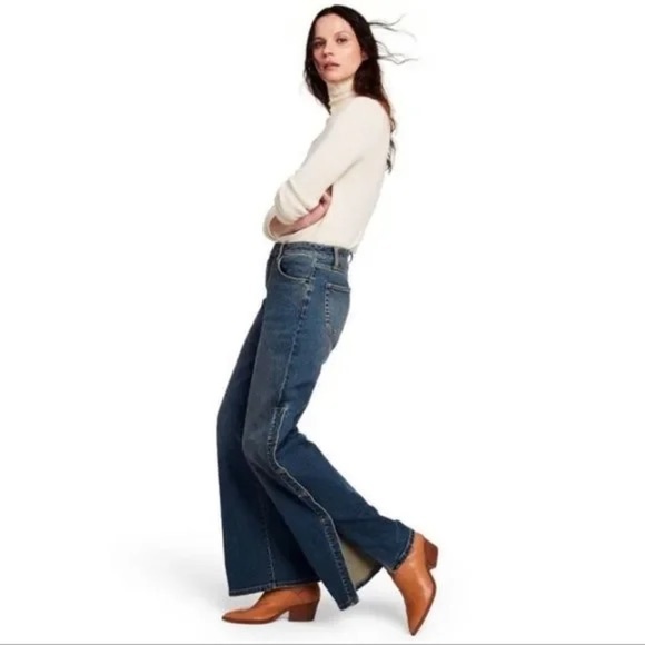 Nili LOTAN for Target High Rise Flare Wide Leg Button Side Split Jeans Size 2 - Picture 11 of 14